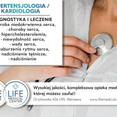 Hipertensjolog i kardiolog oferują diagnostykę i leczenie chorób serca, w tym nadciśnienia. Zaufaj specjalistom z Life Medical Center.